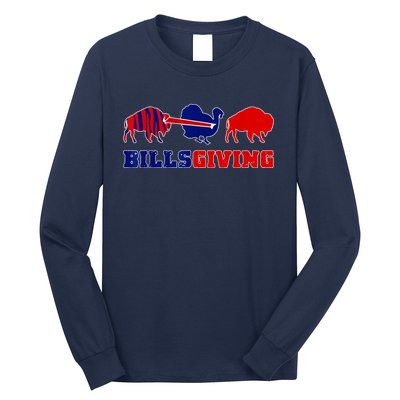 Happy Billsgivings Chicken Football Thanksgiving Long Sleeve Shirt