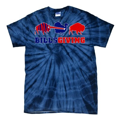 Happy Billsgivings Chicken Football Thanksgiving Tie-Dye T-Shirt