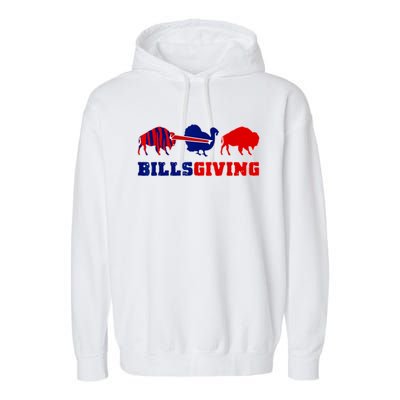 Happy Billsgivings Chicken Football Thanksgiving Garment-Dyed Fleece Hoodie