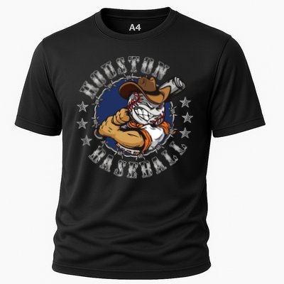 Houston Baseball Cartoon Cooling Performance Crew T-Shirt