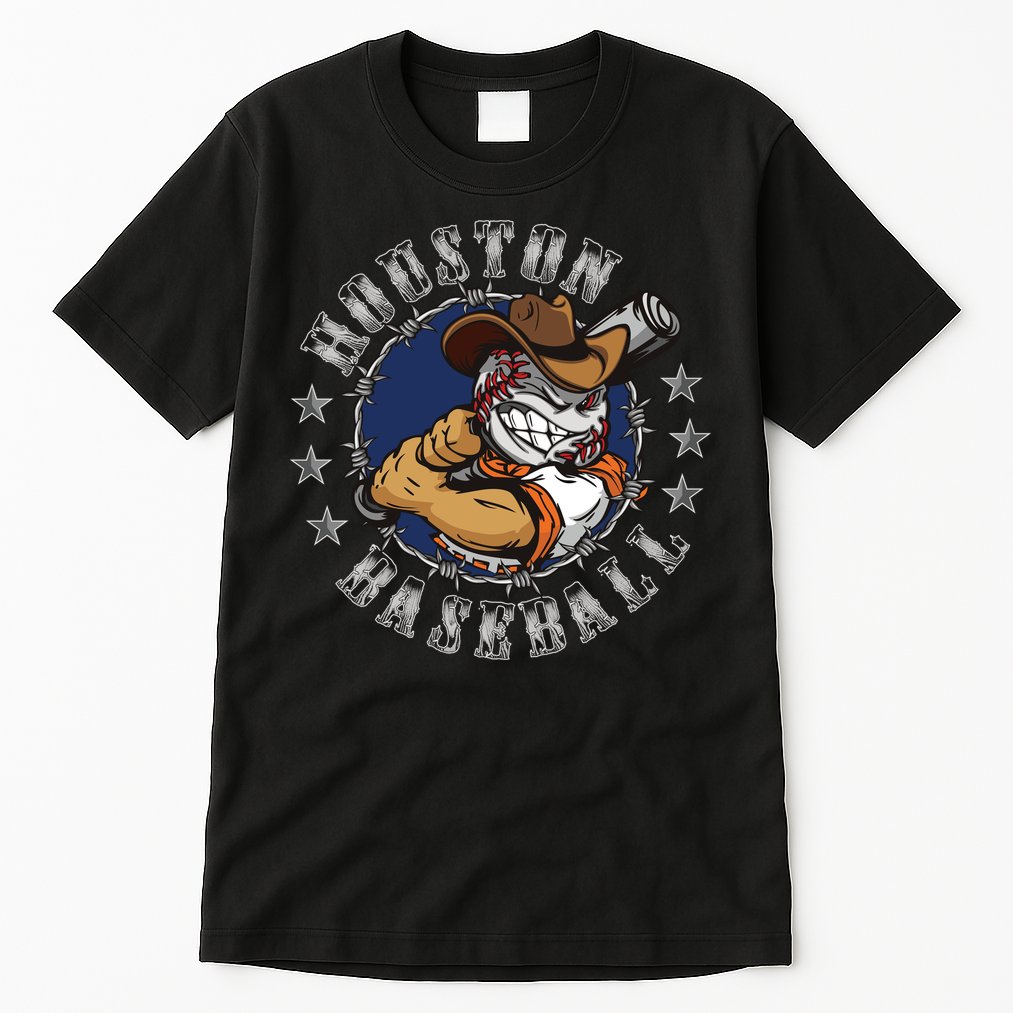 Houston Baseball Cartoon Tall T-Shirt