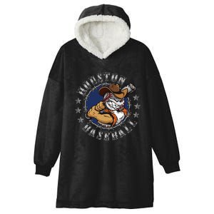 Houston Baseball Cartoon Hooded Wearable Blanket