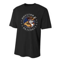 Houston Baseball Cartoon Youth Performance Sprint T-Shirt