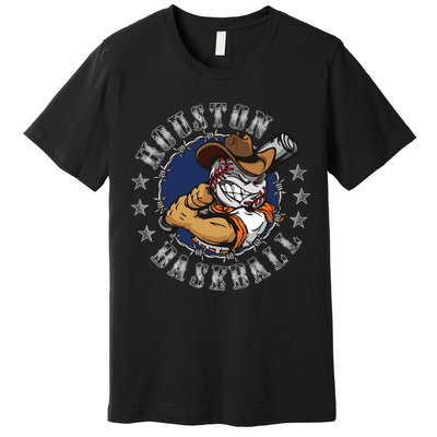 Houston Baseball Cartoon Premium T-Shirt