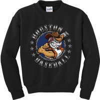 Houston Baseball Cartoon Kids Sweatshirt