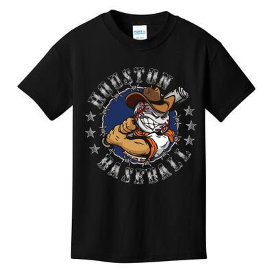 Houston Baseball Cartoon Kids T-Shirt