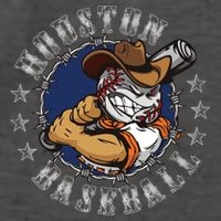 Houston Baseball Cartoon Vector Backpack