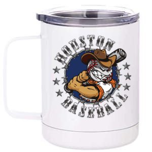 Houston Baseball Cartoon 12 oz Stainless Steel Tumbler Cup