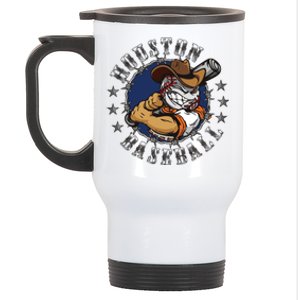 Houston Baseball Cartoon Stainless Steel Travel Mug