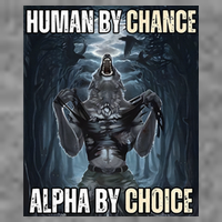 Human By Chance Alpha By Choice Cool Funny Alpha Wolf Toddler Hoodie