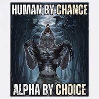 Human By Chance Alpha By Choice Cool Funny Alpha Wolf Cooling Performance Crew T-Shirt