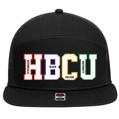 Historically Black College University Student HBCU Made 7 Panel Mesh Trucker Snapback Hat