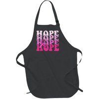 Hope Breast Cancer Awareness Ribbon Full-Length Apron With Pockets