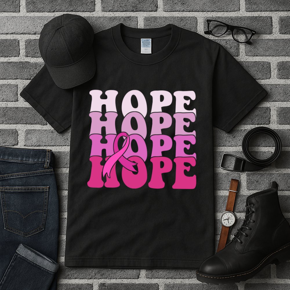 Hope Breast Cancer Awareness Ribbon Tall T-Shirt