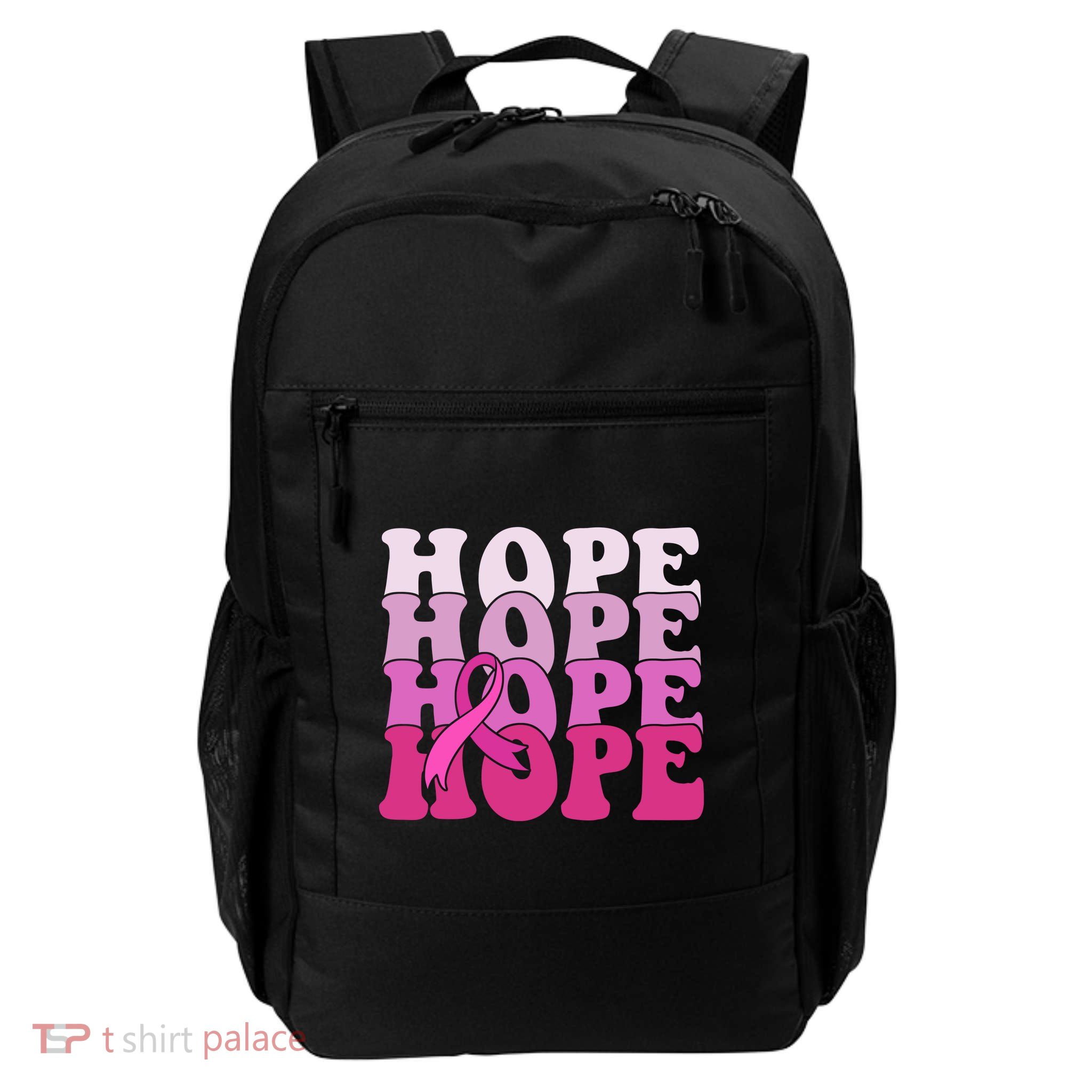 Hope Breast Cancer Awareness Ribbon Daily Commute Backpack