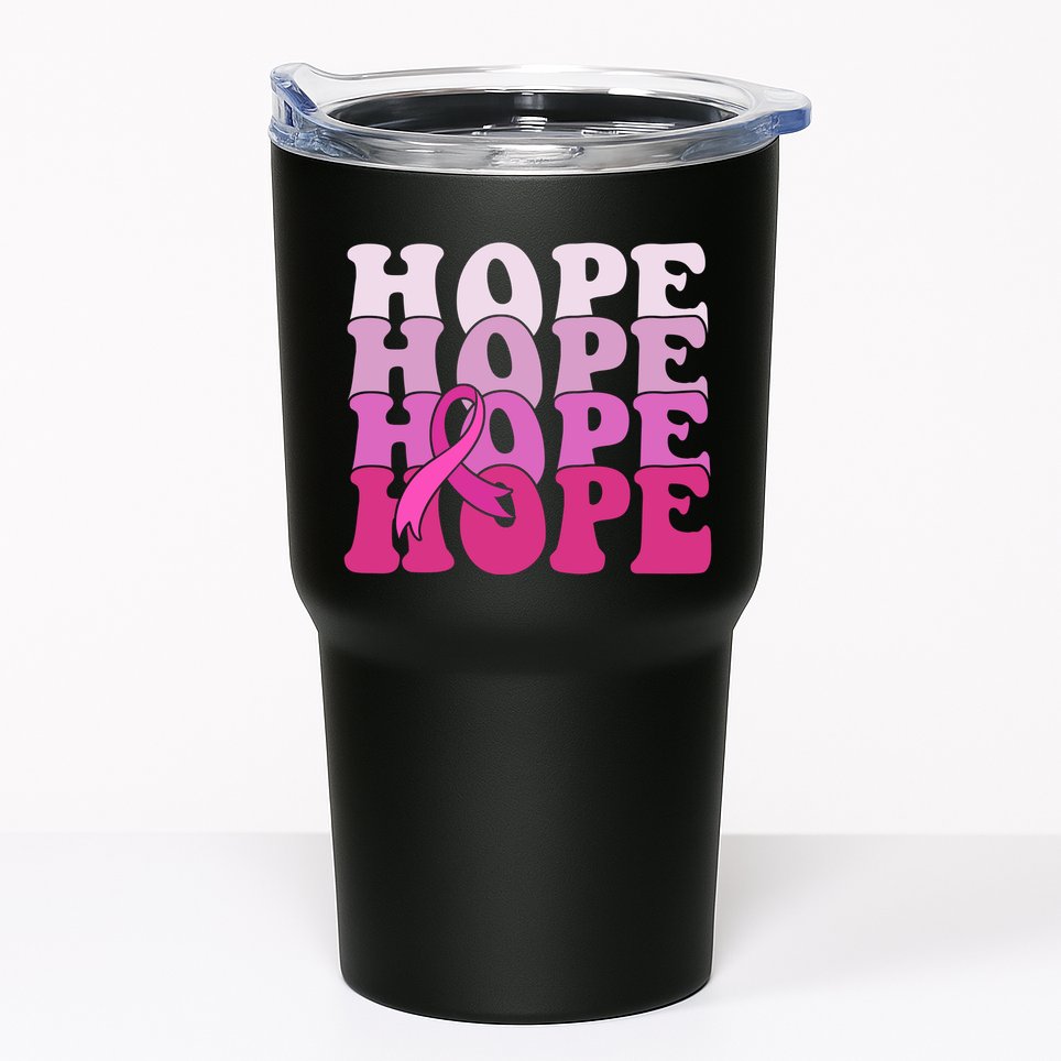Hope Breast Cancer Awareness Ribbon Tumbler