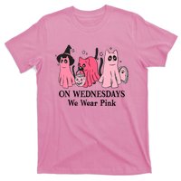 Halloween Breast Cancer On Wednesday We Wear Pink Ghost T-Shirt