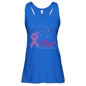 Hope Breast Cancer Awareness Ribbon Butterfly Pink Gift Ladies Essential Flowy Tank