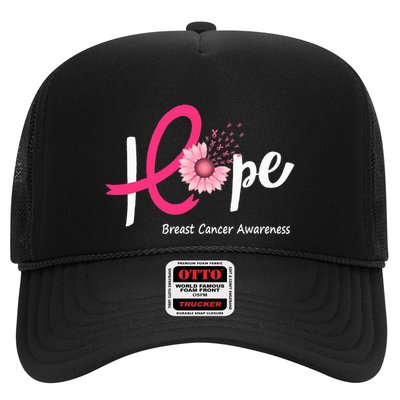 Hope Breast Cancer P.I.N.K Ribbons Sunflower Trucker Hat