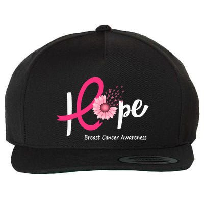 Hope Breast Cancer P.I.N.K Ribbons Sunflower Wool Snapback Cap