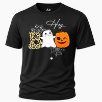 Hey Boo Cute Ghost Pumpkin Face Halloween Cooling Performance Crew T-Shirt