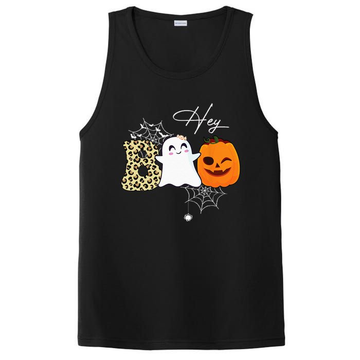 Hey Boo Cute Ghost Pumpkin Face Halloween PosiCharge Competitor Tank