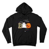 Hey Boo Cute Ghost Pumpkin Face Halloween Tall Hoodie