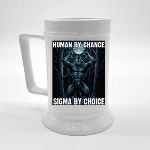 Human By Chance Sigma By Choice Beer Stein