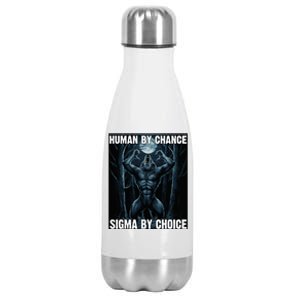 Human By Chance Sigma By Choice Stainless Steel Insulated Water Bottle