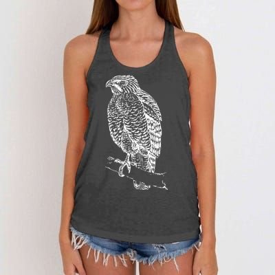 Hawk Bird Cool Novelty Women's Knotted Racerback Tank