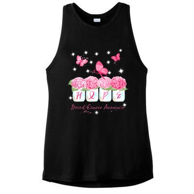 Hope Breast Cancer Awareness Ladies PosiCharge Tri-Blend Wicking Tank