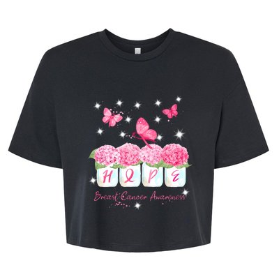 Hope Breast Cancer Awareness Bella+Canvas Jersey Crop Tee