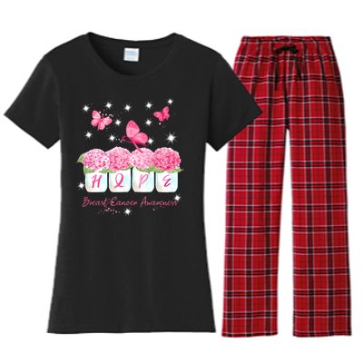 Hope Breast Cancer Awareness Women's Flannel Pajama Set