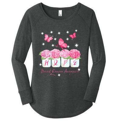 Hope Breast Cancer Awareness Women's Perfect Tri Tunic Long Sleeve Shirt