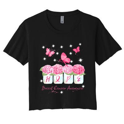 Hope Breast Cancer Awareness Women's Crop Top Tee