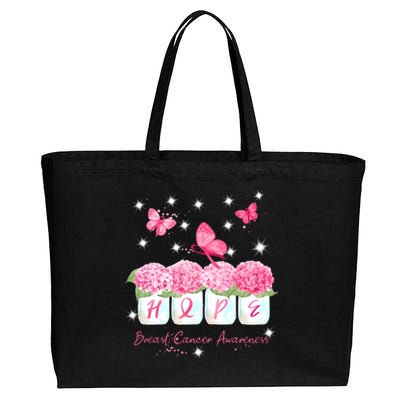 Hope Breast Cancer Awareness Cotton Canvas Jumbo Tote