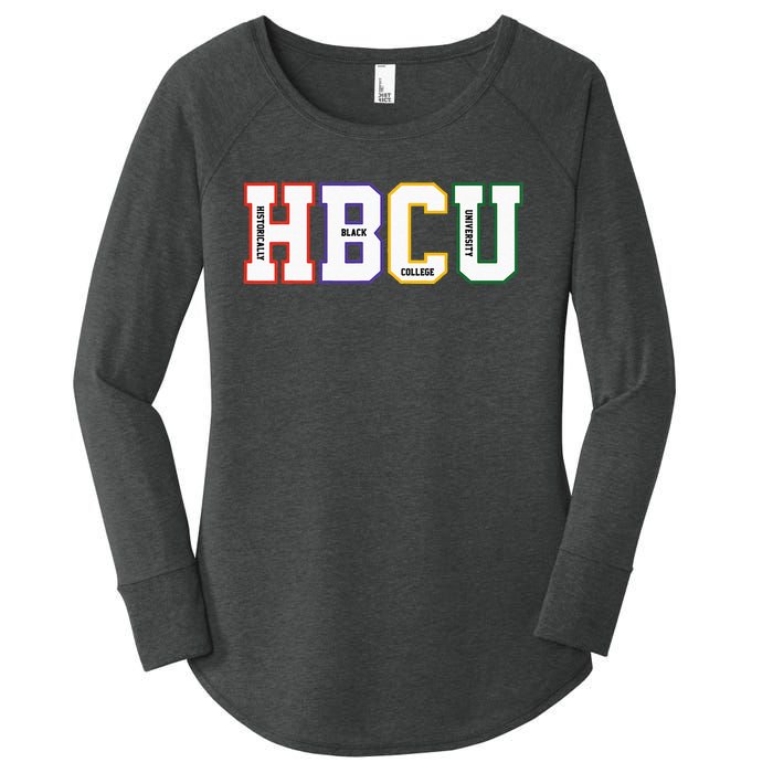 Historically Black College University Student HBCU Made Women's Perfect Tri Tunic Long Sleeve Shirt