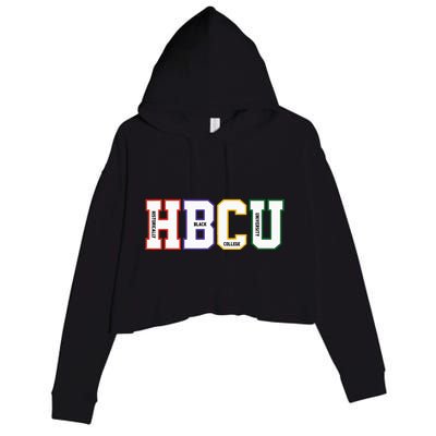 Historically Black College University Student HBCU Made Crop Fleece Hoodie