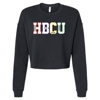 Historically Black College University Student HBCU Made Cropped Pullover Crew