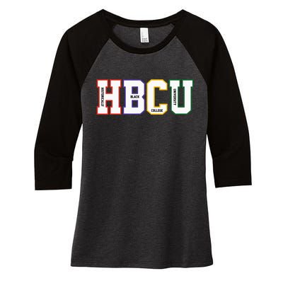 Historically Black College University Student HBCU Made Women's Tri-Blend 3/4-Sleeve Raglan Shirt