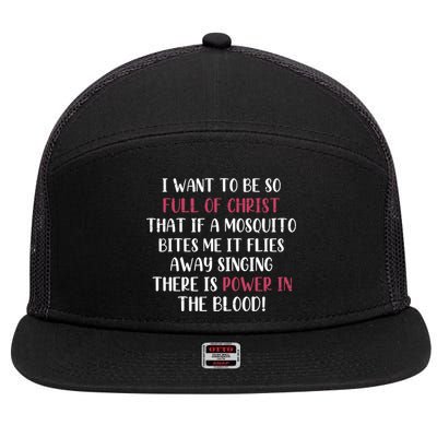 Holy Bible Christianity Faith Cross Gift Jesus Funny Prayer Great Gift 7 Panel Mesh Trucker Snapback Hat