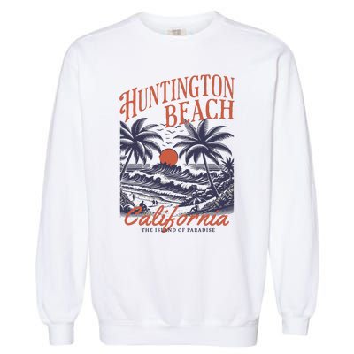 Huntington Beach California Garment-Dyed Sweatshirt