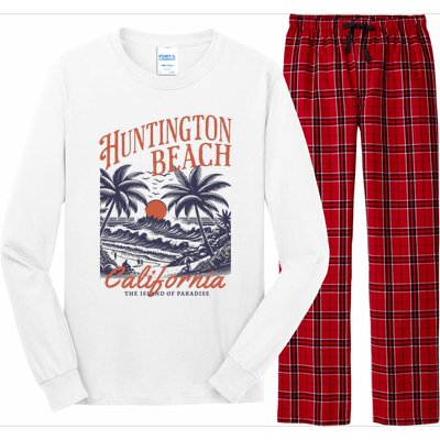 Huntington Beach California Long Sleeve Pajama Set