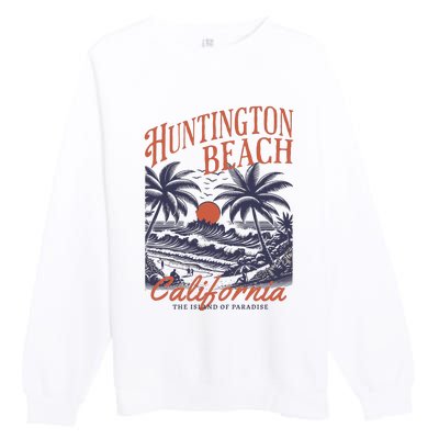 Huntington Beach California Premium Crewneck Sweatshirt