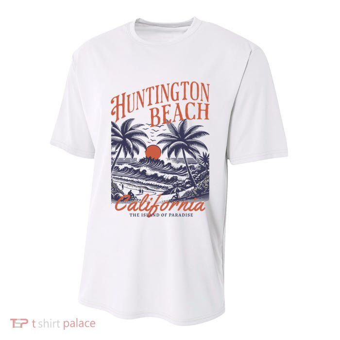 Huntington Beach California Performance Sprint T-Shirt