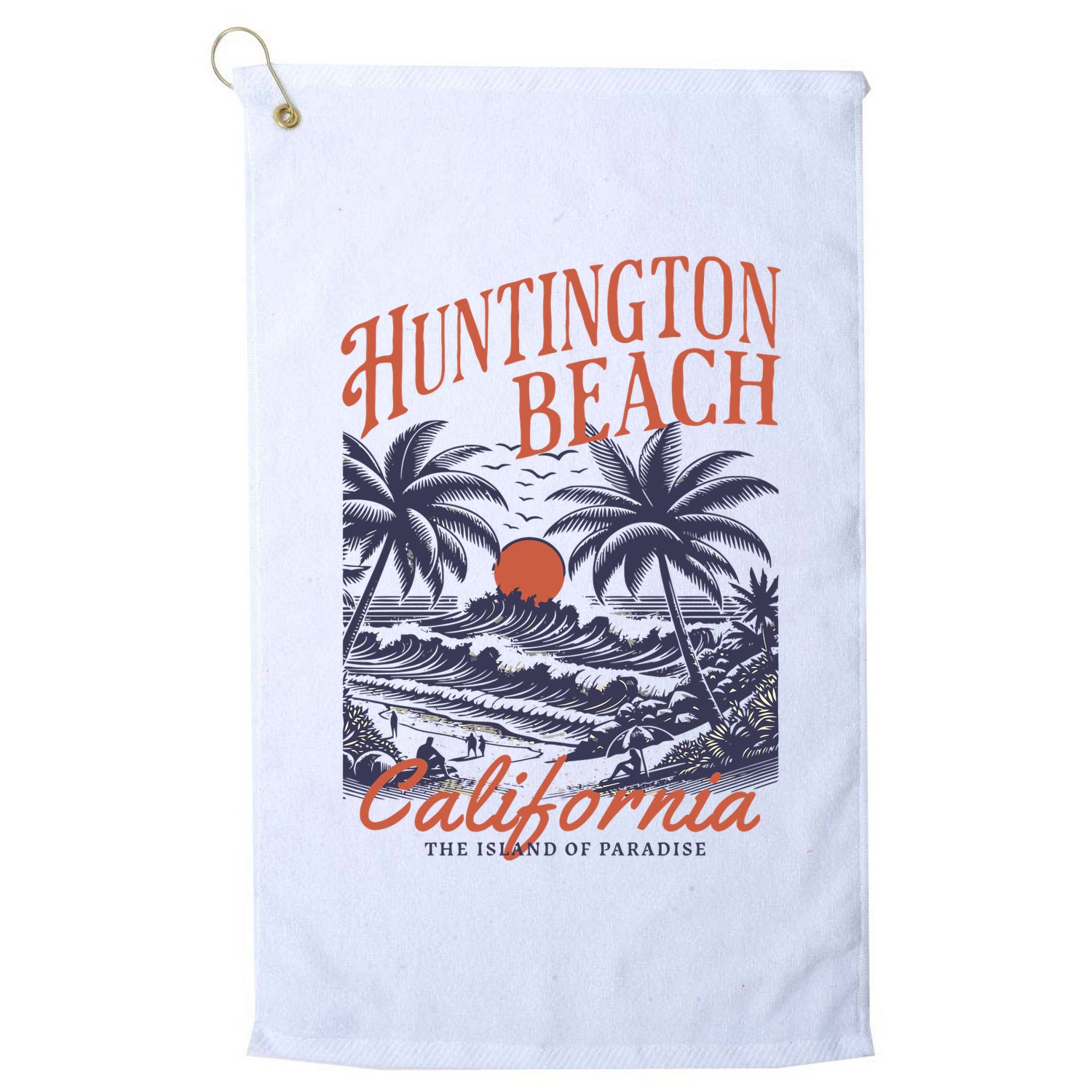 Huntington Beach California Golf Towel