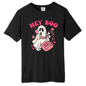 Hey Boo Cute Groovy Ghost Funny Halloween Mom Life Lazy Halloween Ghost Costume Tall Fusion ChromaSoft Performance T-Shirt