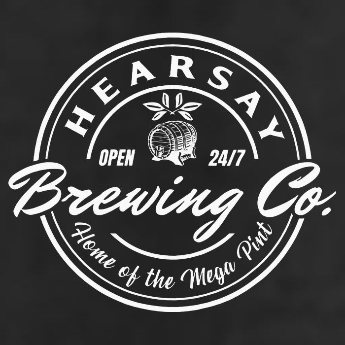 Hearsay Brewing Co Home Of The Mega Pint That’s Hearsay 7 Panel Mesh Trucker Snapback Hat