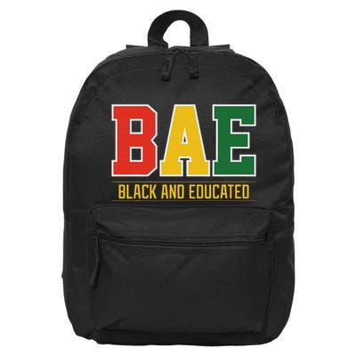 Historically Black College Bae Black And Educated 16 in Basic Backpack