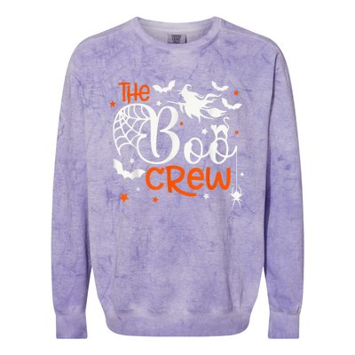 Halloween Boo Crew Witch Bats & Spiders Trick Or Treat Colorblast Crewneck Sweatshirt